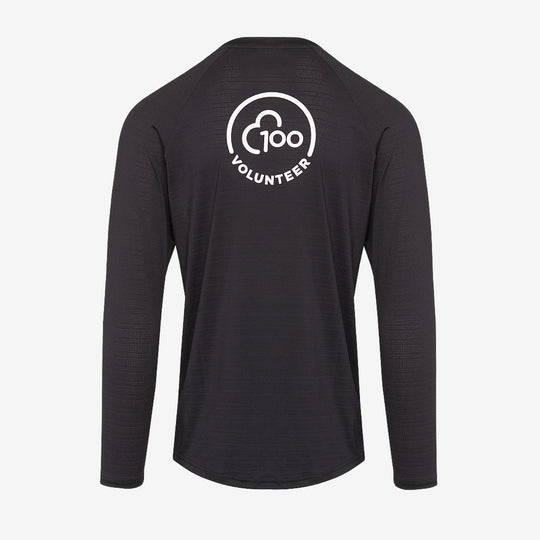parkrun Milestone Men's Volunteer Long Sleeve Shirt 100 - Black