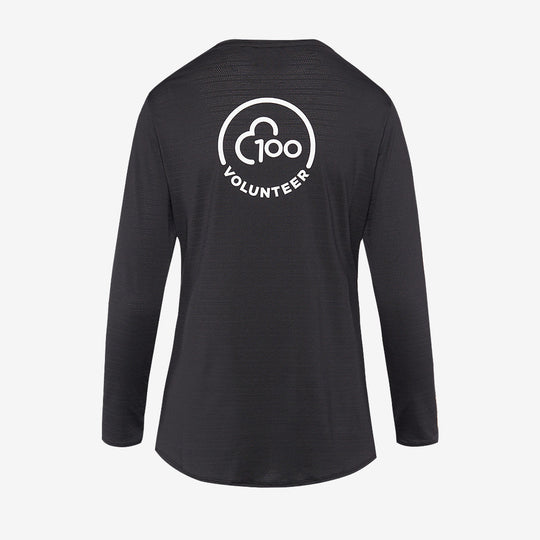 parkrun Milestone Women's Volunteer Long Sleeve Shirt 100 - Black