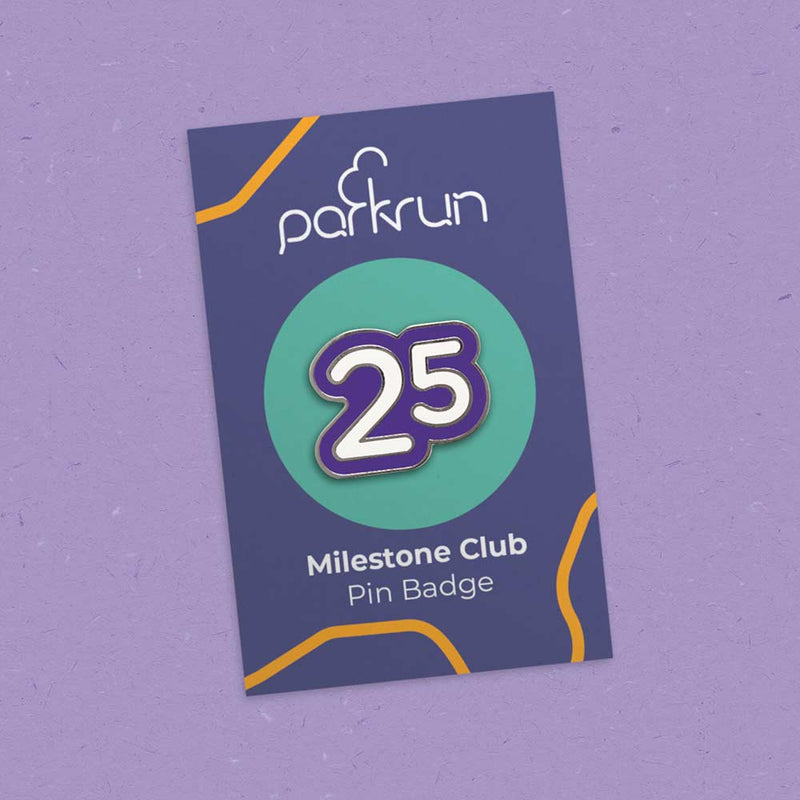 Run/Walk 25 Milestone Pin Badge