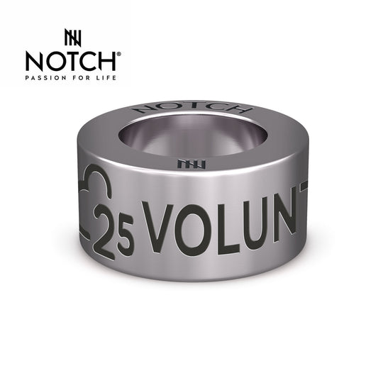 parkrun Milestone Steel NOTCH Charm Volunteer 25