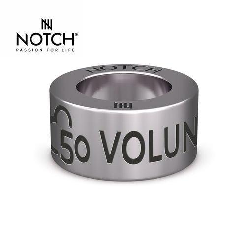 parkrun Milestone Steel NOTCH Charm Volunteer 50