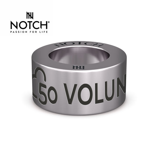 parkrun Milestone Steel NOTCH Charm Volunteer 50