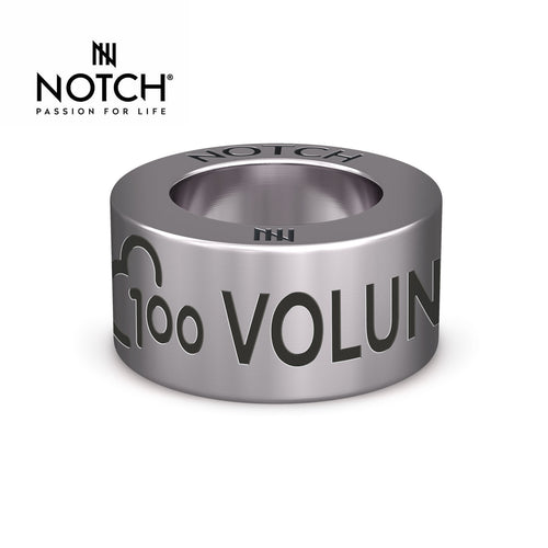 parkrun Milestone Steel NOTCH Charm Volunteer 100