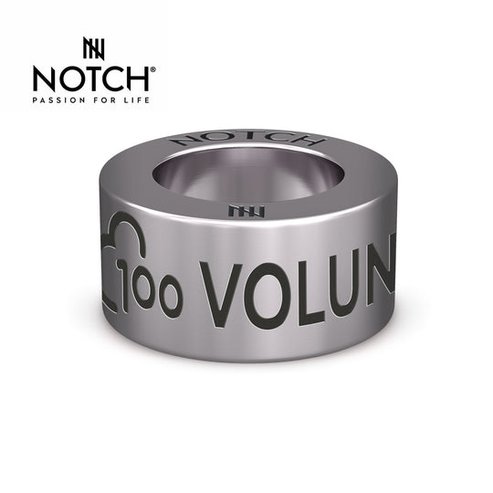 parkrun Milestone Steel NOTCH Charm Volunteer 100