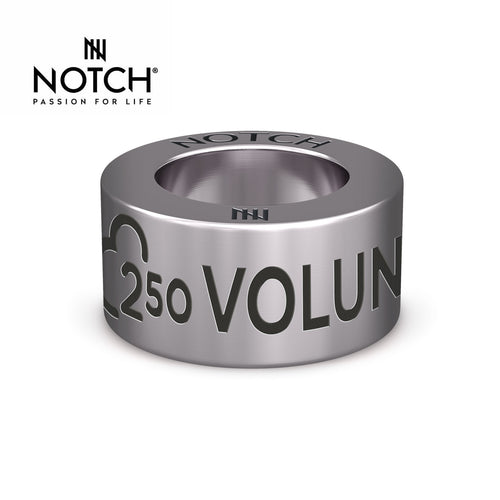 parkrun Milestone Steel NOTCH Charm Volunteer 250