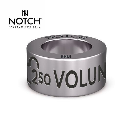 parkrun Milestone Steel NOTCH Charm Volunteer 250