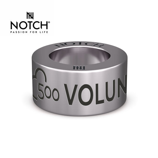 parkrun Milestone Steel NOTCH Charm Volunteer 500