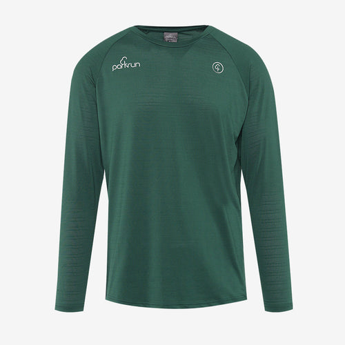 parkrun Milestone Men's Long Sleeve Shirt 250 - Green