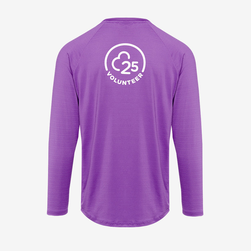 parkrun Milestone Men's Volunteer Long Sleeve Shirt 25 - Purple