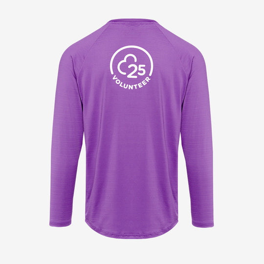 parkrun Milestone Men's Volunteer Long Sleeve Shirt 25 - Purple