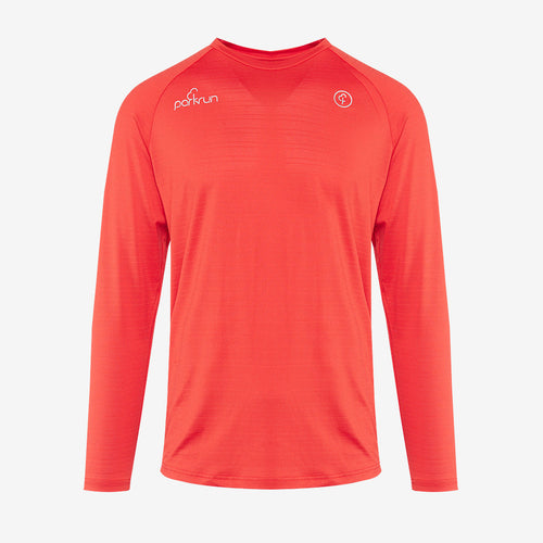 parkrun Milestone Men's Volunteer Long Sleeve Shirt 50 - Red