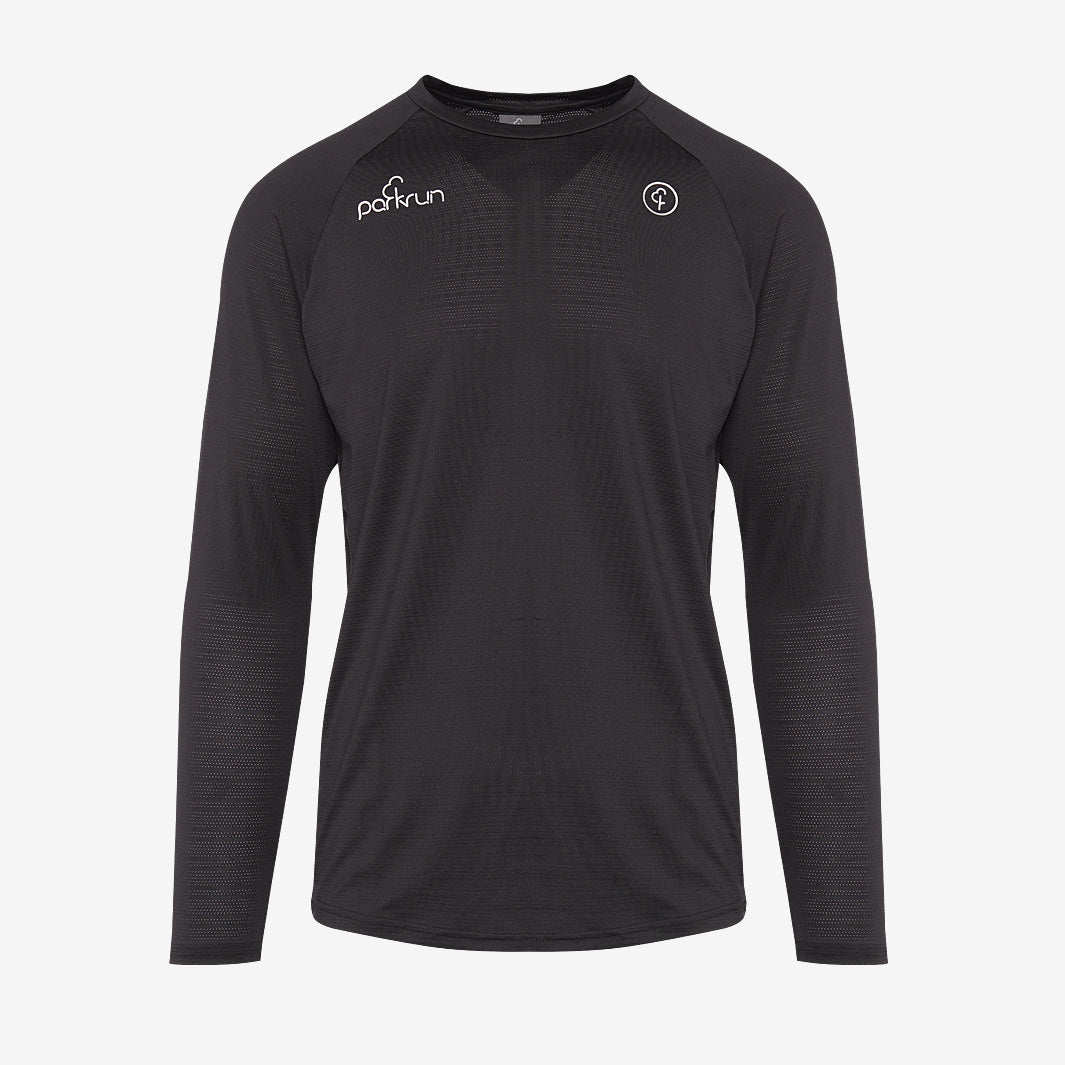 parkrun Milestone Men's Volunteer Long Sleeve Shirt 100 - Black