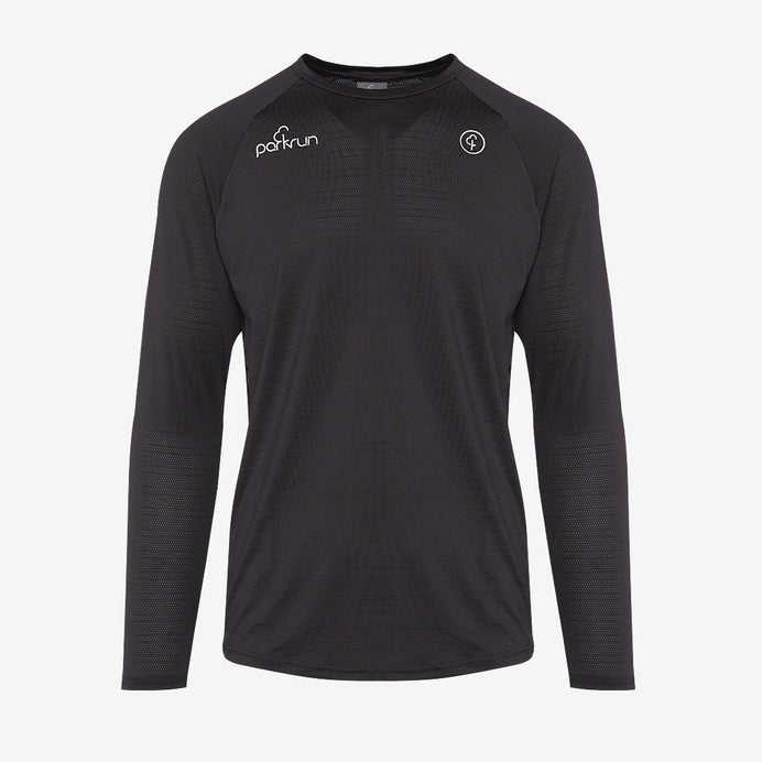 parkrun Milestone Men's Volunteer Long Sleeve Shirt 100 - Black