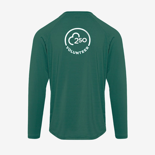 parkrun Milestone Men's Volunteer Long Sleeve Shirt 250 - Green