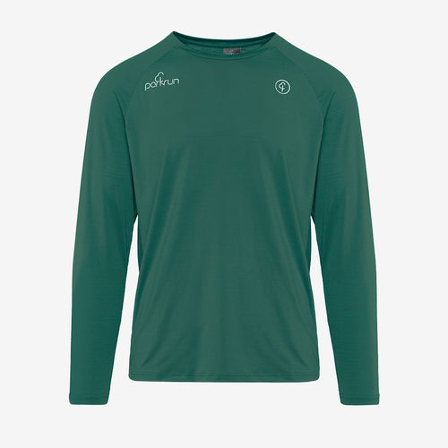 parkrun Milestone Men's Volunteer Long Sleeve Shirt 250 - Green