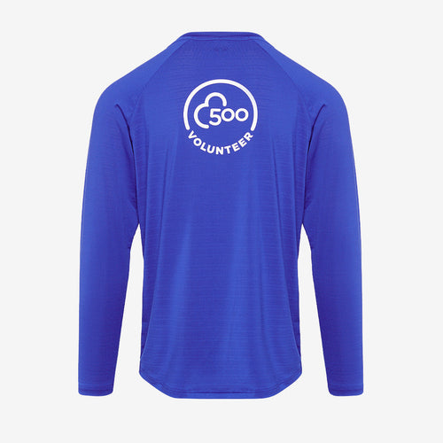 parkrun Milestone Men's Volunteer Long Sleeve Shirt 500 - Royal
