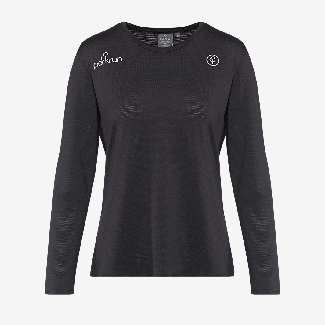 parkrun Milestone Women's Long Sleeve Shirt 100 - Black