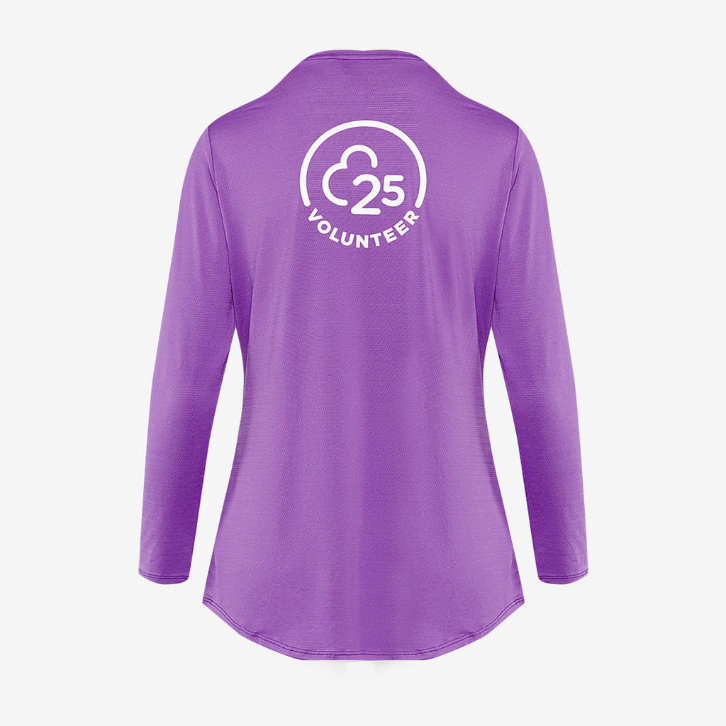 parkrun Milestone Women's Volunteer Long Sleeve Shirt 25 - Purple