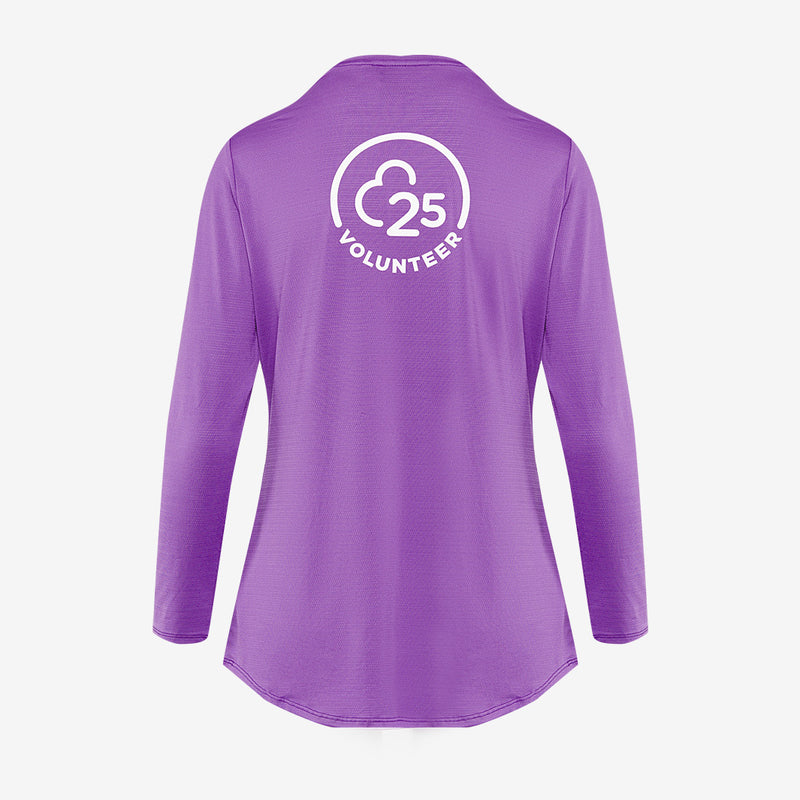 parkrun Milestone Women's Volunteer Long Sleeve Shirt 25 - Purple