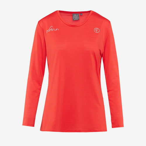 parkrun Milestone Women's Long Sleeve Shirt 50 - Red
