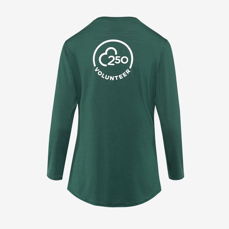 parkrun Milestone Women's Volunteer Long Sleeve Shirt 250 - Green