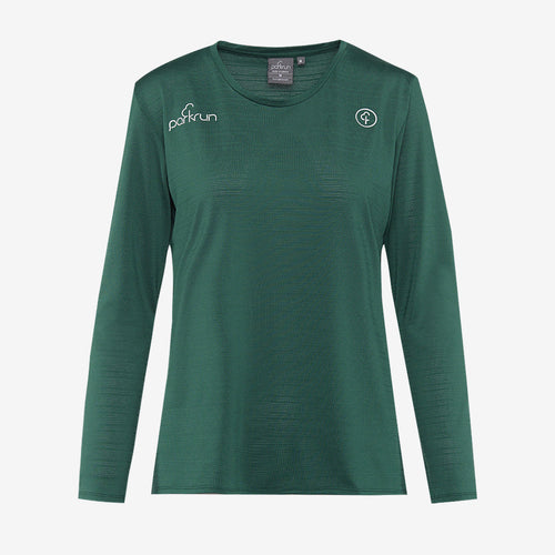 parkrun Milestone Women's Volunteer Long Sleeve Shirt 250 - Green