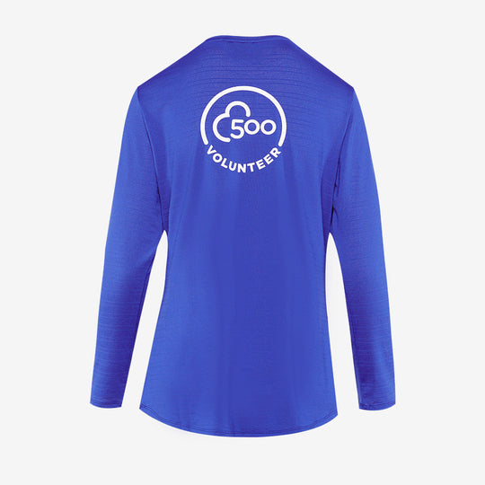 parkrun Milestone Women's Volunteer Long Sleeve Shirt 500 - Royal