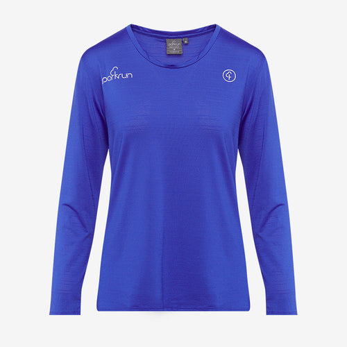 parkrun Milestone Women's Long Sleeve Shirt 500 - Royal