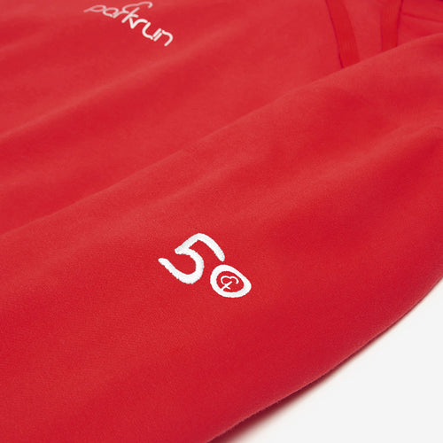 parkrun Milestone Men's Hoodie 50 - Red