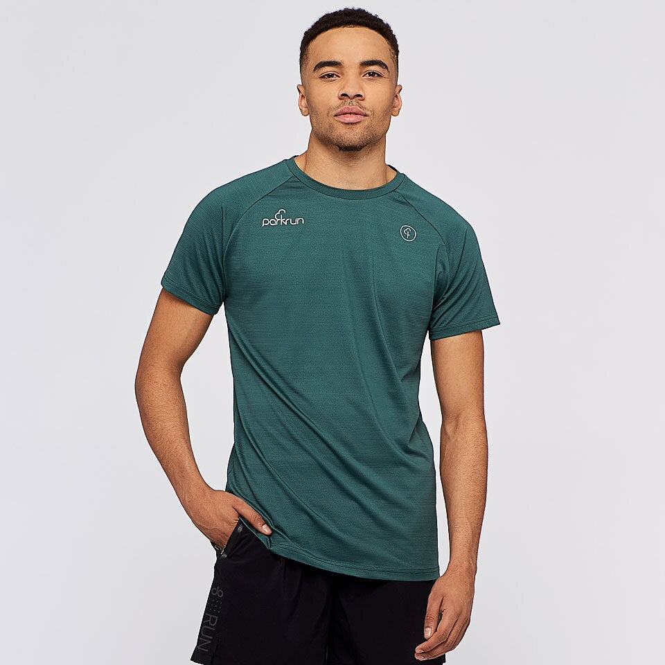 parkrun Milestone Mens T-Shirt 250 - Green