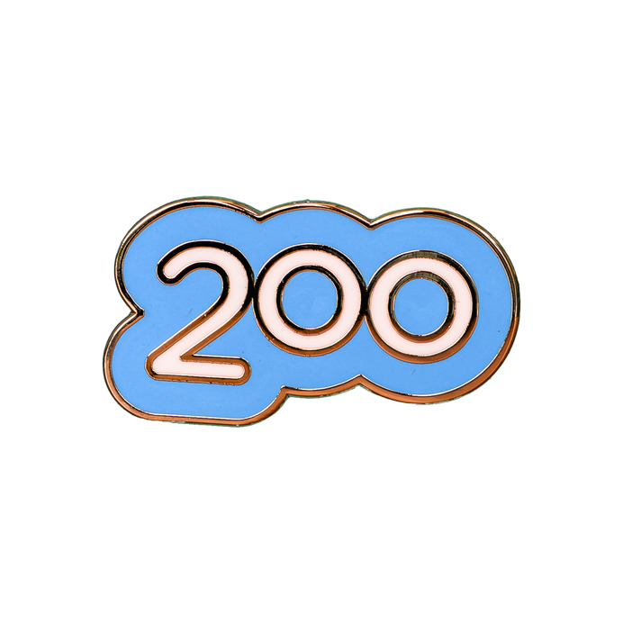 Run/Walk 200 Milestone Pin Badge