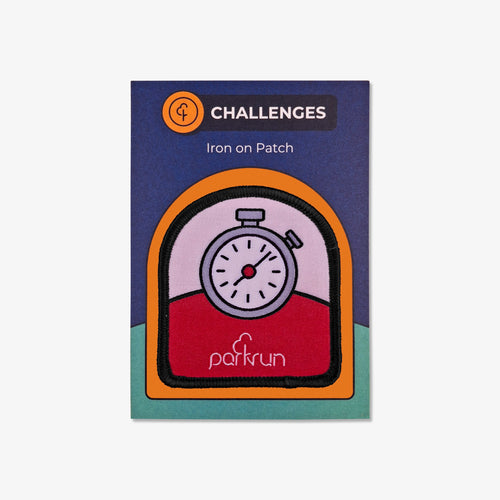 parkrun CHALLENGES Stopwatch Bingo Woven Patch