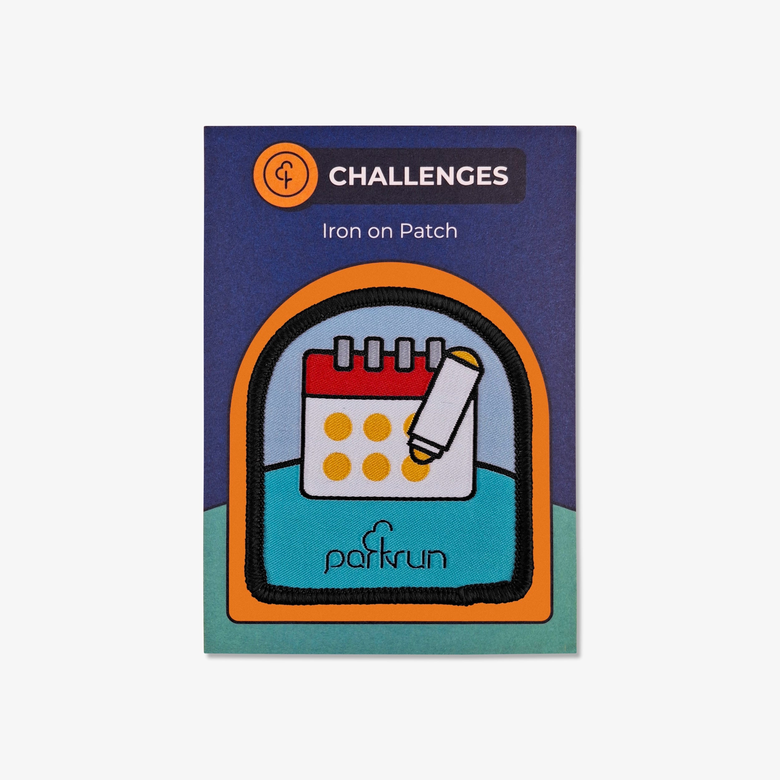 parkrun CHALLENGES Date Bingo Woven Patch