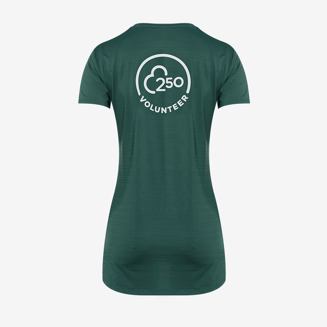 parkrun Milestone Womens Volunteer T-Shirt 250 - Green