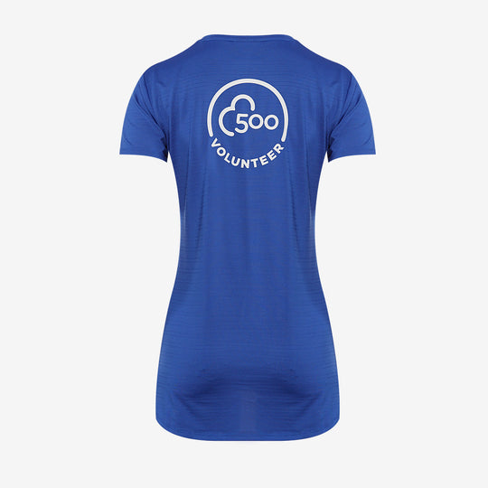 parkrun Milestone Women's Volunteer T-Shirt 500 - Royal