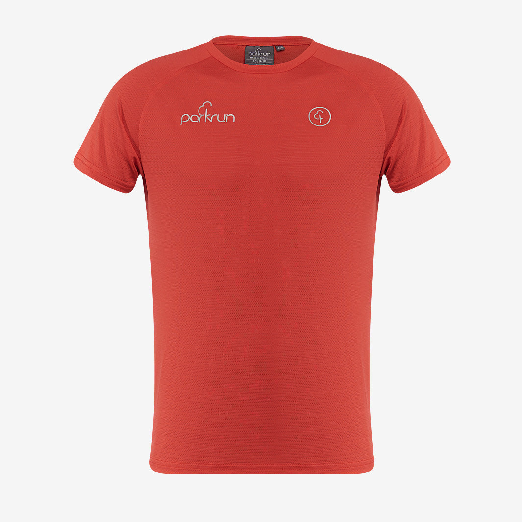 parkrun Milestone Jugend-T-Shirt 50 – Rot