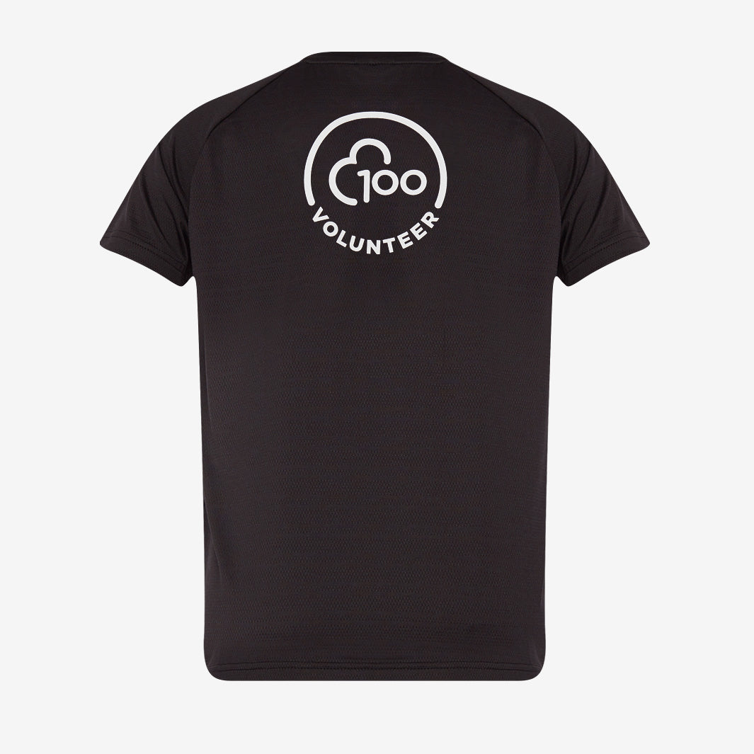 parkrun Milestone Youth Volunteer T-Shirt 100 - Black