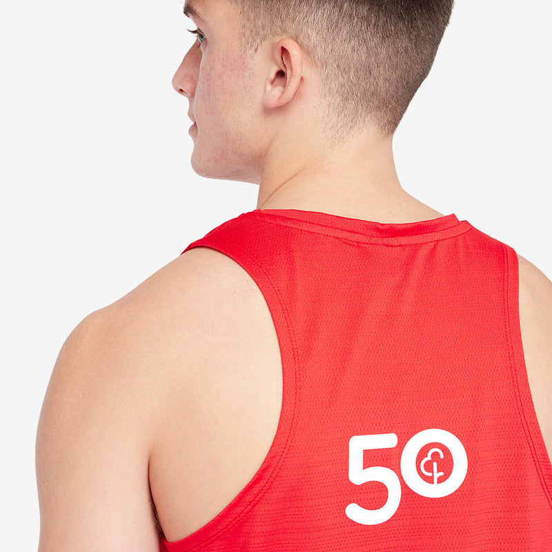 parkrun Milestone Men's Vest 50 - Red