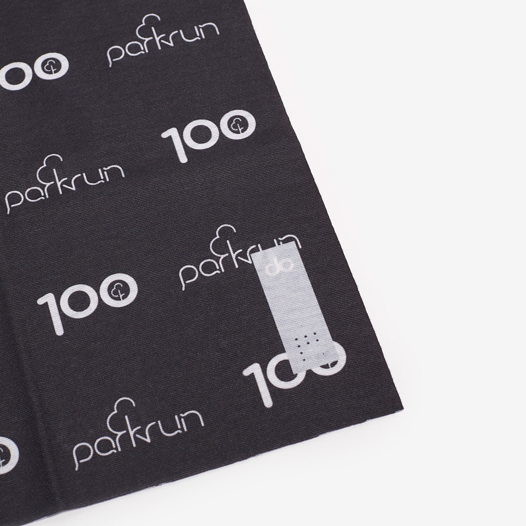 parkrun Run/Walk 100 Milestone parkwrap