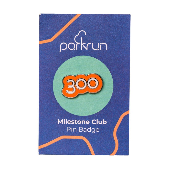 Run/Walk 300 Milestone Pin Badge