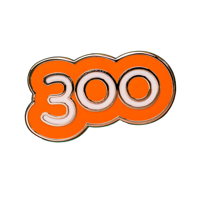 Run/Walk 300 Milestone Pin Badge