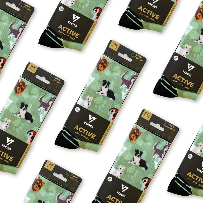 VERSUS Dogs 2.0 Active Crew Socks