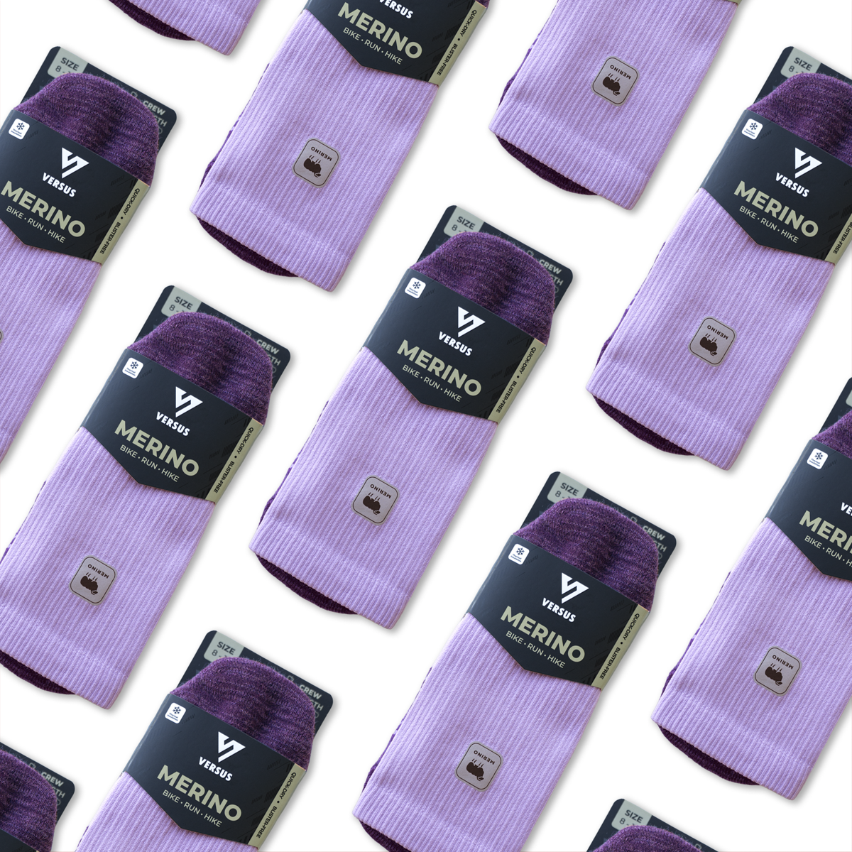 VERSUS Frosted Lavender Merino Winter Socks