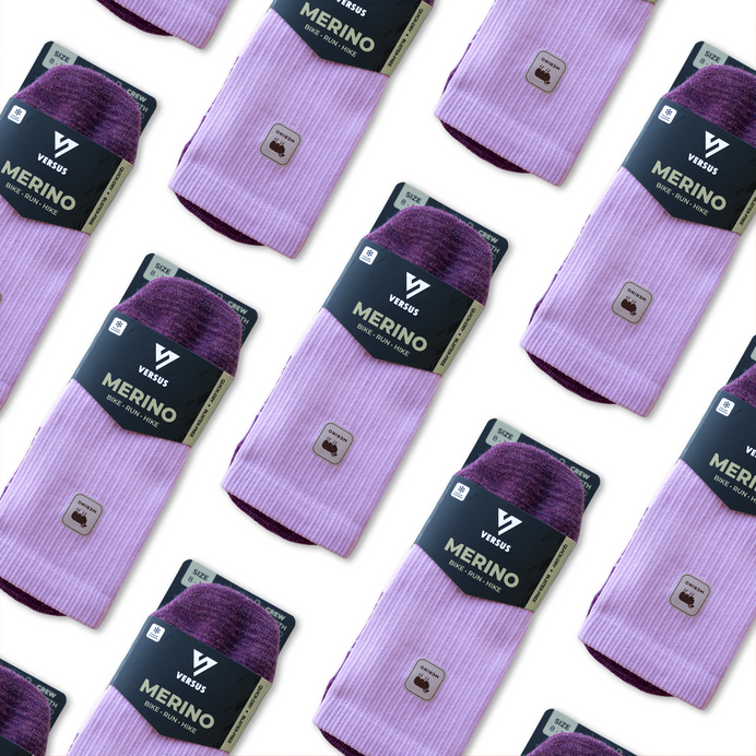 VERSUS Frosted Lavender Merino Winter Socks