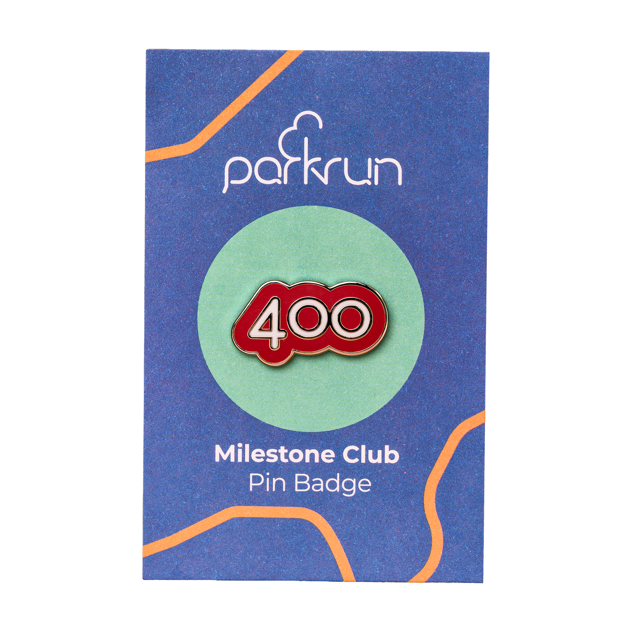 Run/Walk 400 Milestone Pin Badge