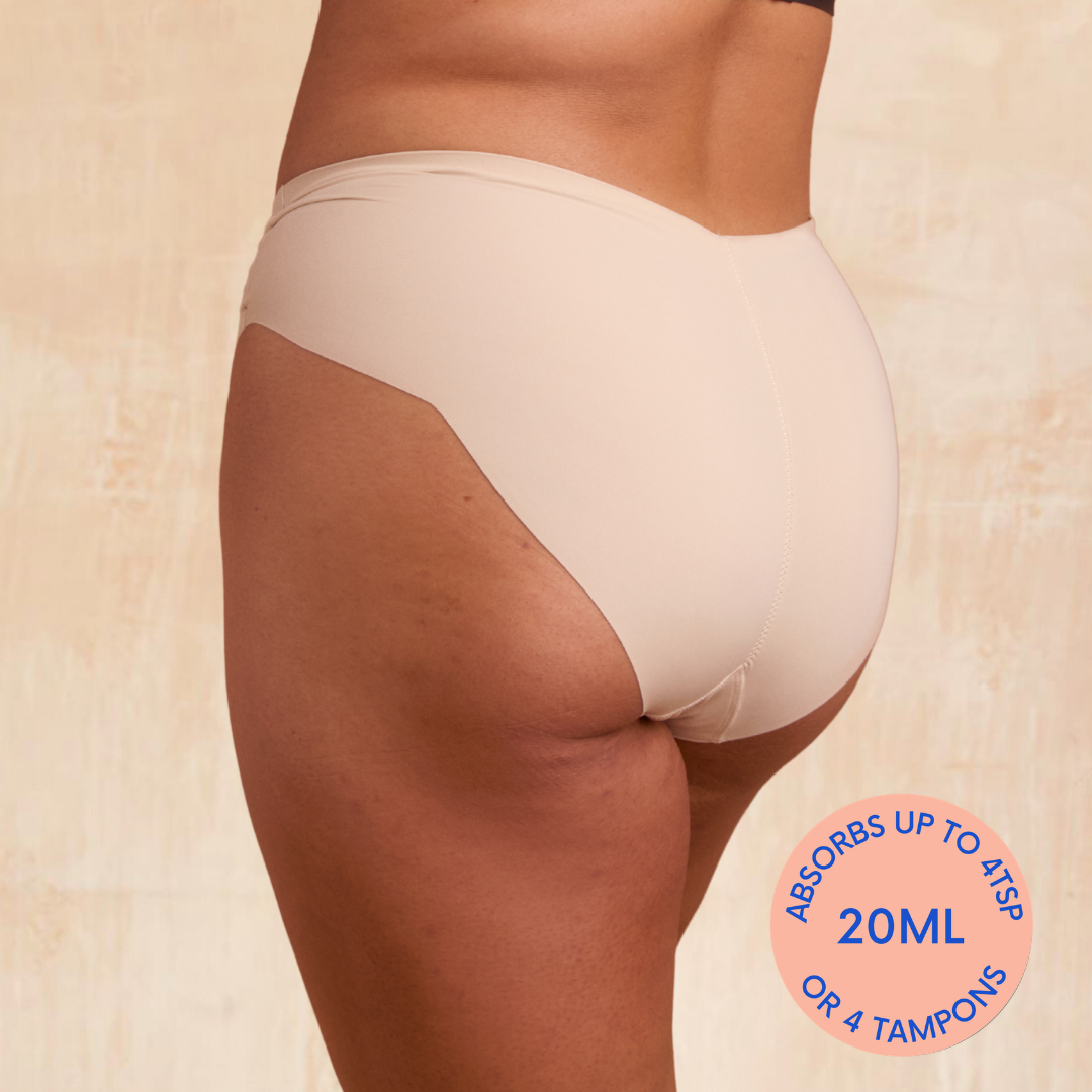 Nixi Body - Carla High Leg Brief - Cream Heavy