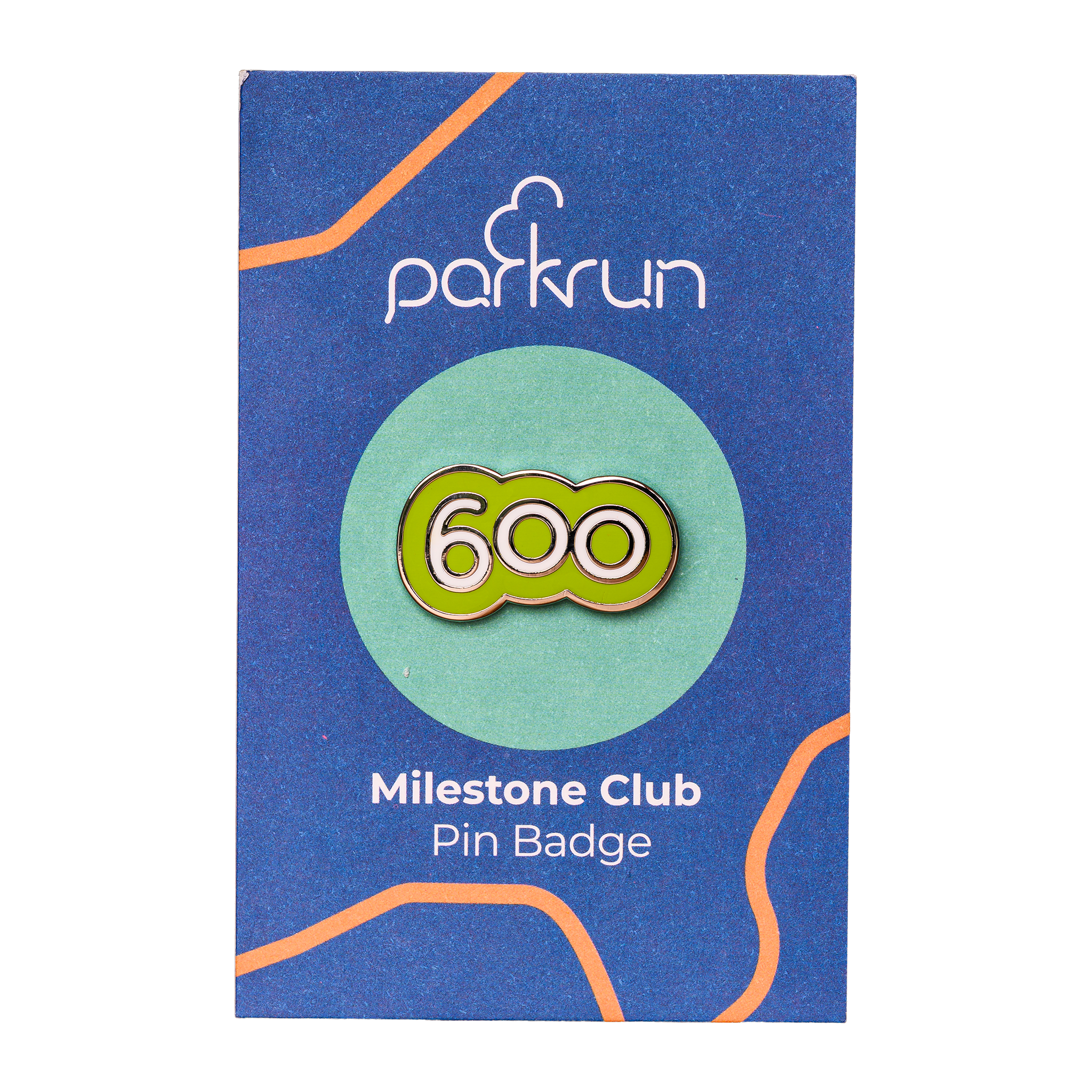 Run/Walk 600 Milestone Pin Badge