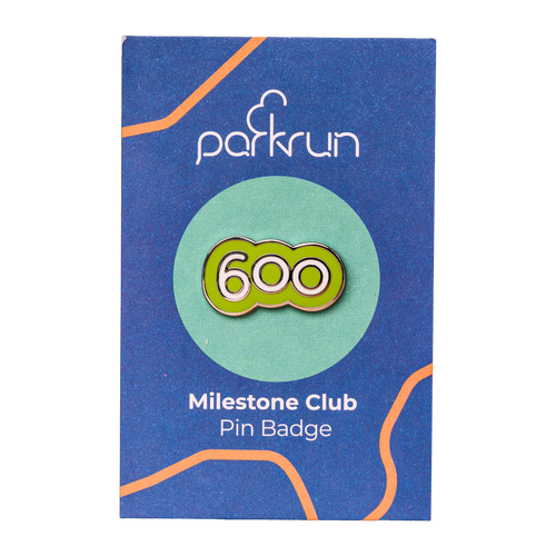 Run/Walk 600 Milestone Pin Badge
