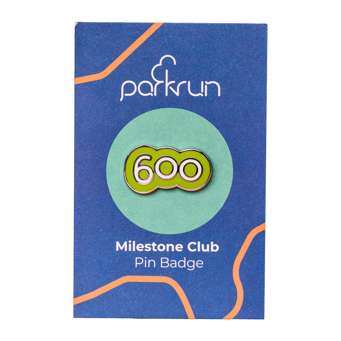 Run/Walk 600 Milestone Pin Badge