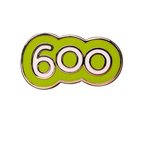 Run/Walk 600 Milestone Pin Badge